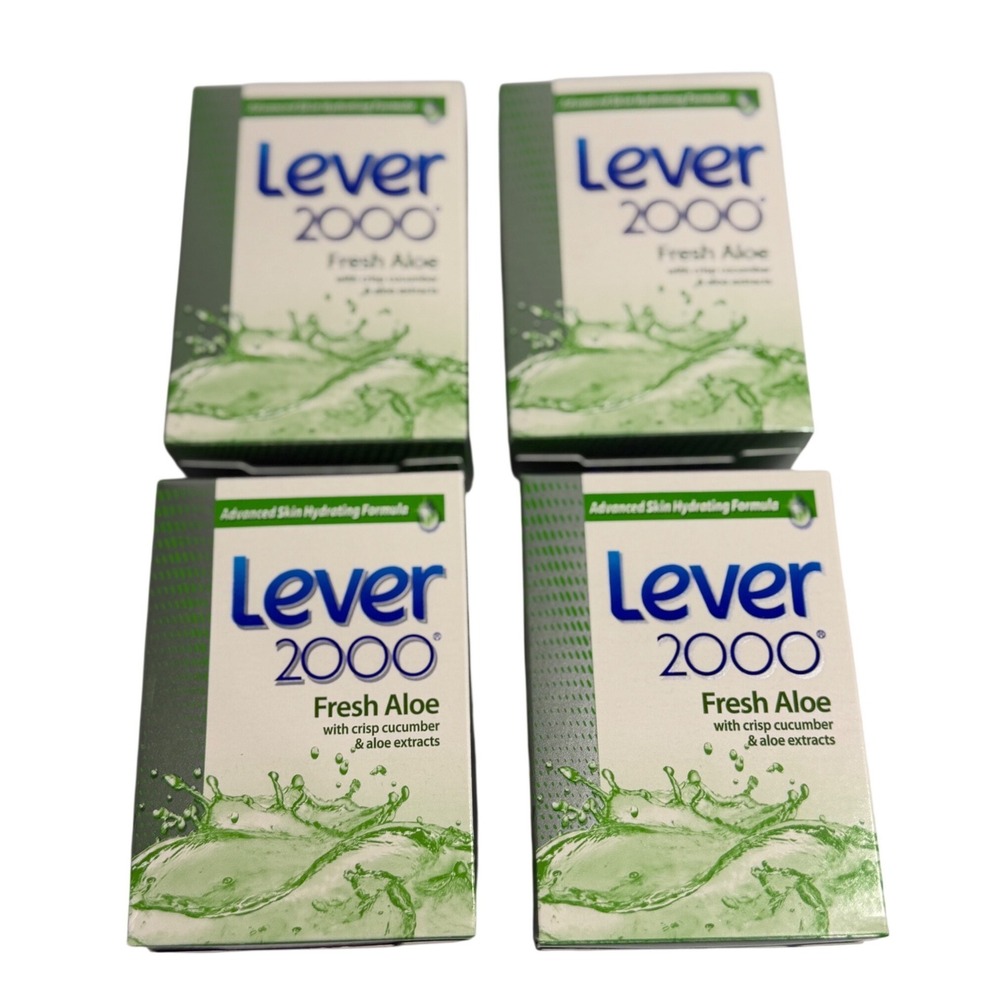 Lever 2000‎ Fresh Aloe Crisp Cucumber Aloe Glycerin Bar Soap, 4.5oz - 4 Bars